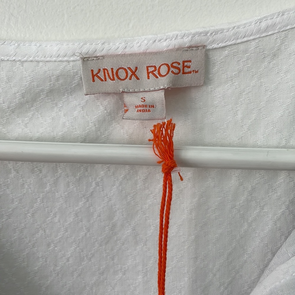 New Women's Flutter Short Sleeve Embroidered Top Knox Rose - Picture 3 of 6